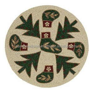 High Best Quality New Design Embroidery Glass Beads Coasters Classic <b>Beaded</b> Style Eco-Friendly Custom Color at Wholesale Rate - Product Image 2