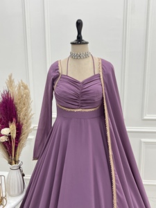 Conjunto de Kurta Kurti de Encaje con Estampado Animal Vintage para Mujer, Listo para Usar, de Manga Tres Cuartos Arrugada y Corta hasta la Rodilla, Precio al por Mayor - Product Image 2