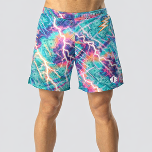 Shorts de course pour hommes en polyester par sublimation, avec cordon de serrage, pour l'entraînement et le sport, vêtements de sport personnalisés, usine OEM - Product Image 4