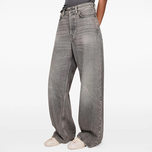 Pantalones Vaqueros Holgados de Moda para Mujer, Estilo Urbano, Baggy, Rectos, Lavados, a Precio Mayorista - Product Image 1