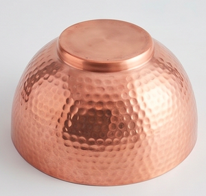 Ensemble de 3 bols à mélanger en cuivre martelé de qualité supérieure, de forme ronde, idéal pour les accessoires de cuisine et la préparation des aliments. - Product Image 2