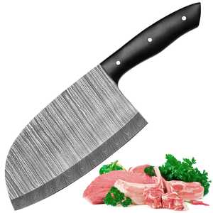 Couteau à viande artisanal en acier Damas LEGACY BLADES, lame ultra-affûtée, manche en bois, compatible lave-vaisselle, ambidextre - Product Image 1