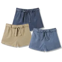 Shorts de Mezclilla de Verano de Cintura Alta, Casuales y Sexys, de Primera Calidad, Transpirables, con Rasgaduras, Servicio OEM Personalizable, Precio Razonable