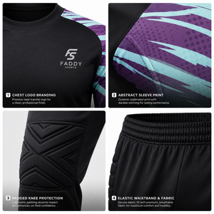 Ensemble d'uniformes de gardien de but de football personnalisés professionnels avec protection rembourrée, maillot et pantalon d'entraînement de gardien de but, vêtements de sport - Product Image 4