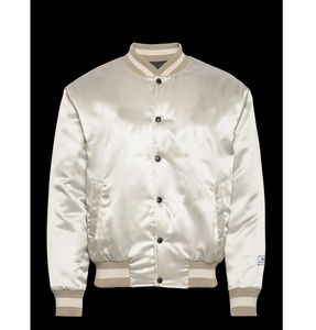 Blouson Bomber de Baseball en Satin pour Hommes, Style Universitaire, Personnalisable, en Polyester, Broderie Vierge, Vente en Gros, Hiver, Tendance Urbaine - Product Image 1