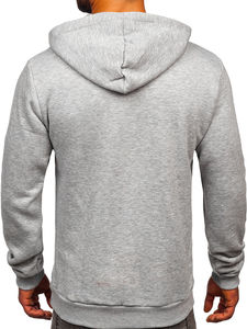 Sweat à capuche personnalisé pour homme en coton et polyester avec fermeture éclair asymétrique, sweat à capuche décontracté d'hiver brodé, 2 pièces - Product Image 2