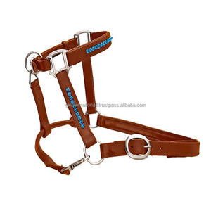 Clásico hecho a mano duradero cuero marrón caballo Halter ecuestre productos de Carreras de Caballos en fábrica precio al por mayor tamaños personalizados - Product Image 5