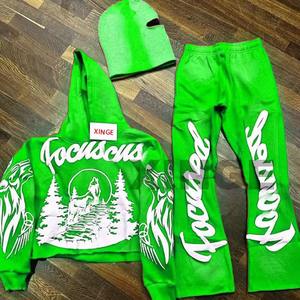 Ensemble de survêtement personnalisé pour homme, pantalon de jogging imprimé, coupe ample, grande taille, collection hiver - Product Image 2