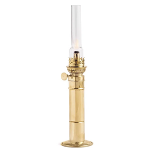 Wall-mounted vintage <b>brass</b> oil <b>lantern</b> featuring a circular reflective back reflector dish.available at wholesale prices. - Product Image 3