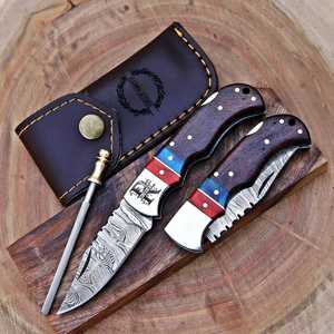 Couteau pliant classique à verrouillage arrière en acier Damas, fait main, couteau de poche EDC, manche personnalisé, pour l'extérieur, vente en gros, fournitures industrielles UA - Product Image 4