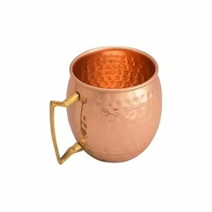 Modern Copper Mug Moscow Mule Cup Polished Surface Drinkware for Bar Kitchen Restaurant <b>Beverage</b> <b>Serving</b> - Product Image 1