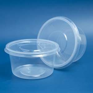 Conteneurs à dessert jetables en plastique PP de 24 oz, ronds, transparents, avec couvercle, pour fruits, emballage en gros, prix avantageux, personnalisables. - Product Image 1