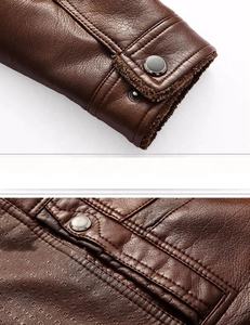 Chaqueta con cremallera de cuero genuino para hombre, cazadora informal para motorista, abrigo Formal de negocios, personalizada, directa de fábrica, nueva - Product Image 6