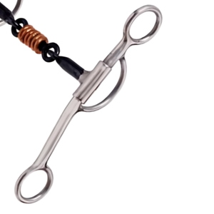 Factory Manufacturers Stainless Steel Horse Training Bits <b>5</b>" 3Pc Sweet <b>Iron</b> Mouth W/Copper Rollers Turbine - Product Image 3
