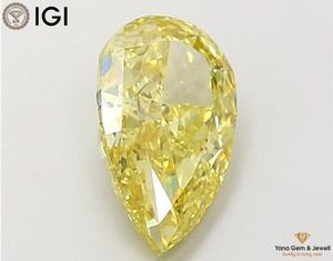 เพชร CVD ที่ได้รับการรับรองจาก IGI น้ำหนัก 1.50 กะรัต ความใส VVS2 สีเหลืองสดใสทรงลูกแพร์ สำหรับแหวนสุดหรู - Product Image 5