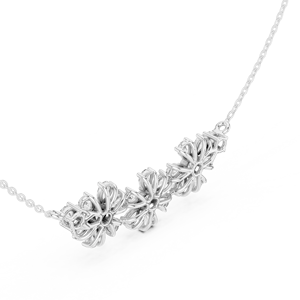 Collar de barra de diamantes cultivados en laboratorio de oro – Collar minimalista horizontal con racimo de diamantes marquise y pera para uso diario y nupcial - Product Image 4