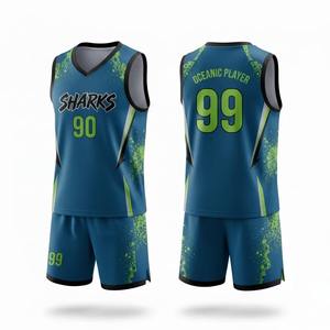 Nueva Llegada, Conjunto de Camiseta de Baloncesto Estampada Unisex de Talla Grande para Adultos, Diseño Antibacterial de Secado Rápido y Transpirable, Calidad Superior - Product Image 2