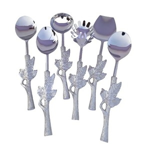 Moule à gujiya en acier inoxydable, ensemble de 6 cuillères Sancha avec manche, accessoires de cuisine portables, finition mate, polyvalents - Product Image 3