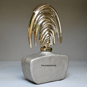 Newest Creative <b>Aluminum</b> Metal Round Shape Gold Plated Metal Vase Modern Antique <b>Table</b> Top Home Accent - Product Image 6