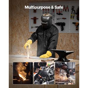 7 Oz. Giacca da Saldatura in Cotone Ignifugo per Uomo, Conforme ATPV 9.2 Ca, Lavabile in Lavatrice, Abbigliamento di Sicurezza Resistente al Calore - Product Image 3