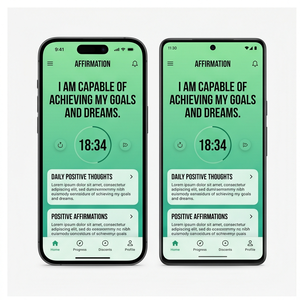 แอปพลิเคชัน Royalcraft Affirmation – คำยืนยันเชิงบวกประจำวัน, ตัวช่วยเสริมสร้างความคิดเชิงบวก, การพัฒนาตนเองและความกระตือรือร้น ios/android - Product Image 1