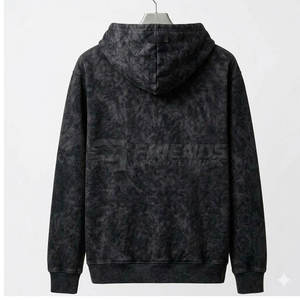 Fabrication en gros de sweats à capuche pour hommes en coton 100% avec effet délavé, respirants, toutes tailles disponibles - Product Image 1