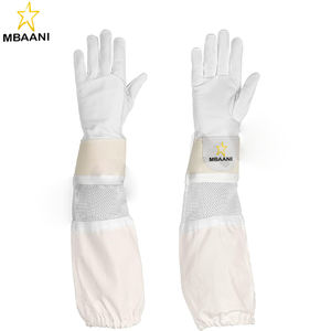 ถุงมือเลี้ยงผึ้งหนังแพะแบบเสริมและระบายอากาศ - Product Image 1