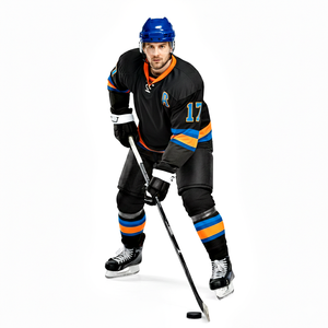 Uniforme de Hockey sobre Hielo Más Vendido en Negro con Rayas Naranjas, Jersey de Hockey sobre Hielo Extra Grande con Ropa Deportiva Corta y Transpirable - Product Image 4