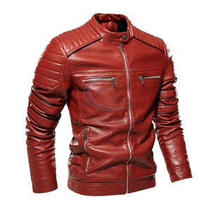 KHIMASHAM INDUSTRY High Quality Men's <b>Winter</b> <b>Leather</b> <b>Jacket</b> Breathable Eco-Friendly Custom Logo Design - Product Image 3
