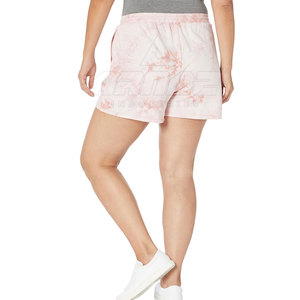 <b>Women's</b> Tie Dye <b>Skort</b> With Drawstring Waist And Pockets Casual Plus Size Short Pants Pink Cotton Spandex Knitted Breathable - Product Image 2