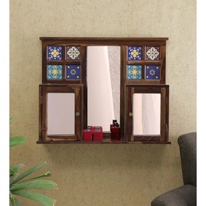 Estante de Pared de Madera de Sheesham Pintado a Mano - Decoración del Hogar Colorida al por Mayor - Product Image 4