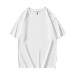 เสื้อยืดคอกลมแขนสั้นผ้าฝ้ายสีพื้นทรงปกติ สไตล์สตรีทแวร์ รับผลิตแบบ OEM ODM ขายส่งจำนวนมาก - Product Image 3