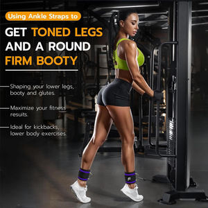 Gym <b>Ankle</b> Straps for Cable Machines Neoprene Material Soft Feature Adjustable - Product Image 6