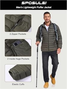 Men's Lightweight <b>Packable</b> Puffer <b>Jacket</b> Waterproof Winter Hood <b>Jacket</b> Custom <b>Packable</b> Quilted Puffer <b>Jacket</b> With Storage Pouch - Product Image 4