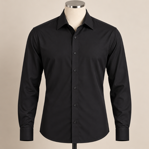 Classic Men 100% Polyester Plain Full Sleeve <b>Shirt</b> <b>Formal</b> Casual Button Front Wrinkle Resistant Quick Dry Wholesale Supplier OEM - Product Image 1