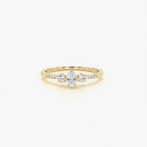 Wonderful Half Eternity Oval Princess & Round Lab Grown <b>Diamond</b> Engagement <b>Ring</b> Side Stone <b>Diamond</b> <b>Ring</b> 10K 14K 18K Solid Gold - Product Image 1
