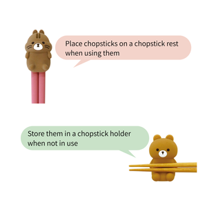 Juego de palillos con diseño de animales, de madera, reutilizables, diseño de dibujos animados, regalo para niños y adultos - Product Image 2