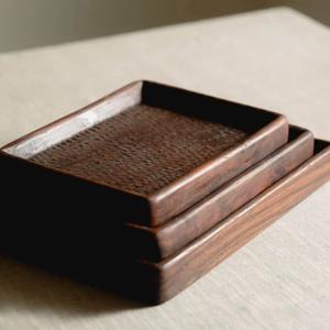 Plateau de service en bois fait main – Grand plateau rustique pour thé et café, idéal pour la cuisine et la décoration intérieure - Product Image 3