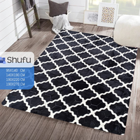 Tapis de sol moderne abstrait de qualité supérieure, haute densité, doux et confortable, fabriqué à la machine, en polyester non tissé, antidérapant