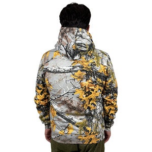 เสื้อฮู้ดซิปเต็มตัวลายพรางพิมพ์ลายวินเทจสำหรับผู้ชาย เสื้อแจ็คเก็ตคาร์โก้สำหรับล่าสัตว์ในฤดูหนาว ผลิตจากผ้าฝ้ายออร์แกนิค 100% เป็นมิตรต่อสิ่งแวดล้อม - Product Image 2