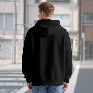 Men’s Luxury Heavyweight Hoodie Relaxed Fit Soft <b>Brushed</b> Fleece Custom Branding Modern Street Fashion Pullover Sweatshirt - Product Image 2