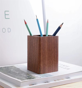 Walnut Solid Wood Pencil Holder Creative <b>Log</b> Desktop Desk Organizer Stationery Supplies Can Be Bulk Customized - Product Image 4
