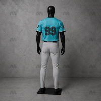Jersey Baseball Bordir Pabrik Custom Bordir 3D Sublimasi Kancing Seragam Tim Pakaian Softball Poliester Cepat Kering