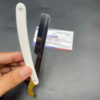 Vente en gros Rasoir de barbier turc professionnel avec lame en acier inoxydable Manche en plastique blanc de haute qualité Utilisation durable du visage