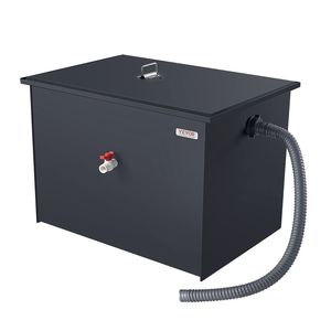 Attrezzatura per Cucine Commerciali: Trappola per Grasso in Acciaio al Carbonio da 50 LBS, 19.3 GPM, Intercettore di Rifiuti con Ingresso Laterale per Lavello, 50 LBS Grasso - Product Image 1