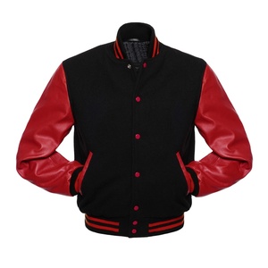 100% Wool Short Waterproof Varsity Jacket for Ladies Leather Sleeves <b>Button</b> Closure Winter College Women's Coat Made BS 2026 - Product Image 2