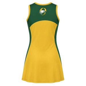 Yellow Green Sublimated Netball Dress Women's <b>Athletic</b> Team Uniform Sleeveless Game Wear Sports Training Jersey Outdoor Apparel - Product Image 4