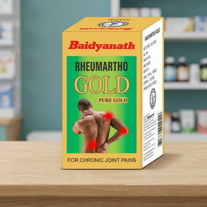 Crème à l'extrait de plantes Rheumartho Gold Plus, enrichie en épimédium, de qualité cosmétique, en flacon, remède ayurvédique pour les soins articulaires - Product Image 2