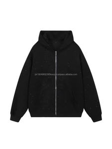 Sweat à capuche en molleton uni brodé avec logo personnalisé pour homme, chaud, sport, coton épais, vente en gros, échantillon gratuit, automne-hiver - Product Image 3