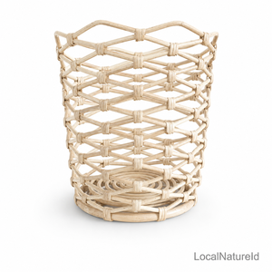 Cesta de Almacenamiento de Ratán Natural LocalNatureld, Tejido Geométrico, Estilo Nórdico, Contenedor Decorativo Multiusos - Product Image 2